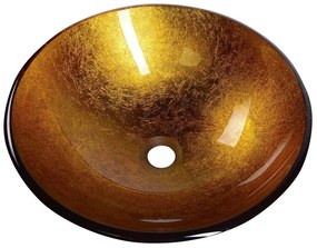 Sapho Sapho, AGO sklenené umývadlo priemer 42 cm, zlatá, 2501-19