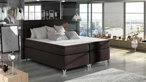 Posteľ Boxspring Amadeus 200x180, tm. hnedá (koženka - bao 12)