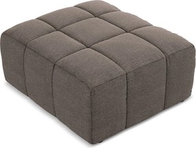 Hnedá podnožka z textílie buklé Aloha – Makamii