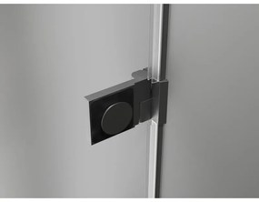 Mexen Lunar-B Duo výklopný sprchový kút 100 x 85 cm, číre sklo, brúsený grafit, 832-100L-085P-66-00