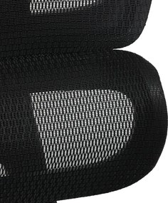 Kancelárska ergonomická stolička PORTE — sieťovina, čierna