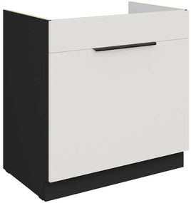 Kuchynská skrinka Aria-Wh/Bl Anti Fingerprint 80zl 1s Bb