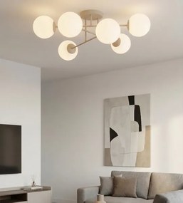 Prisadený luster ROMA 6xE14/10W/230V béžový