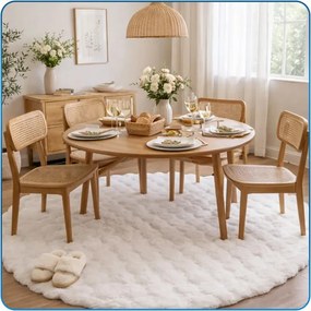 Koberec Rabbit Bubble biely kruh