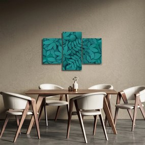 Obraz - Tyrkysové listy (90x60 cm)