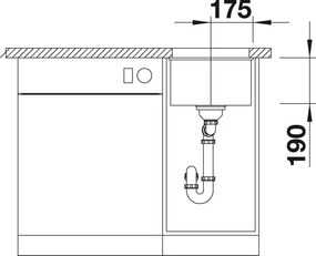 Granitový drez Blanco SUBLINE 320-U InFino jazmín