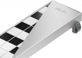 Mexen Flat M13 krytka 2v1 na líniový odtok 80 cm, inox - 1019080