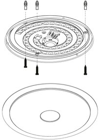 Eglo 98323 - LED Stmievateľné stropné svietidlo LANCIANO LED/24W/230V + DO