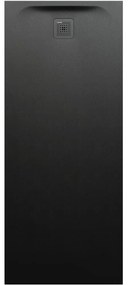 LAUFEN Pro obdĺžniková sprchová vanička z materiálu Marbond, odtok na kratšej strane, 1800 x 750 x 46 mm, čierna matná, H2149590800001