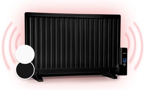 Wallander, olejový radiátor, 800 W, termostat, olejové vyhrievanie, ultra plochý dizajn, čierny