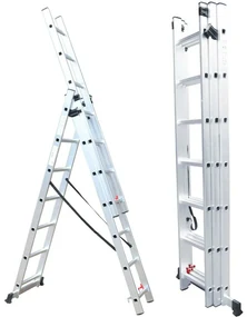 Fieldmann FZZ 4307 trojdielny rebrík, 3 x 7 priečok