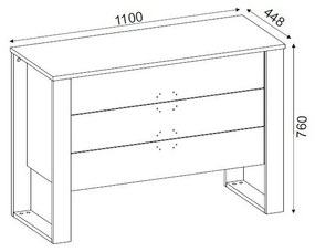 Komoda Bumerang Anthracite and Walnut