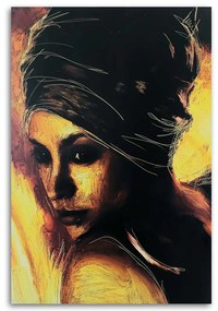 Gario Obraz na plátne Introvertná žena, portrét Rozmery: 60 x 90 cm