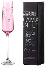 Diamante JFY Pink Hearts flute 190 ml