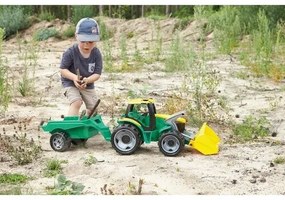 Lena Traktor s lyžicou 60cm a prívesom 45cm plast v krabici