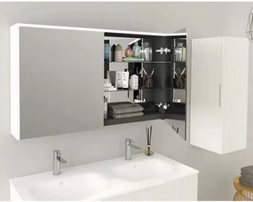 Zrkadlová skrinka Jungborn QUATTRO / SEDICI / NOVE 120 x 20 x 70 cm biela matná