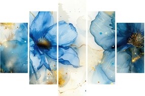 Obraz - Kvetinová, atramentová maľba (150x105 cm)