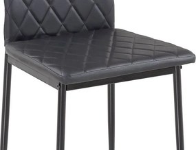 Jedálenská stolička Rimini, čierna ekokoža