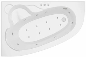 Vaňa s hydromasážou Timor 150/100 L 8DW+8DP pneumatické ovládanie