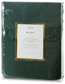 SATÉNOVÉ OBLIEČKY REINA23E 200X220 CM, 2KS 70X80 CM TMAVOZELENÉ