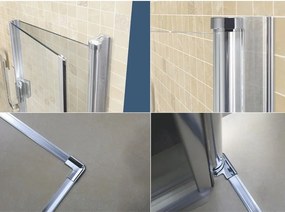 BPS-koupelny Štvorcový sprchovací kút ZES KZ1290B 90x90 chróm/transparent - bez vaničky