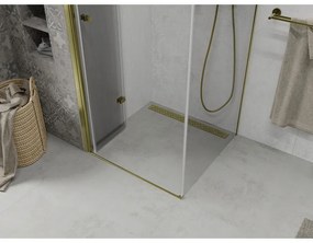 Mexen Lima sprchovací kút 80x80 cm, priehľadná, zlatá, 856-080-080-50-00