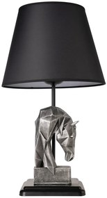 Stolní lampa Horses černá/stříbrná