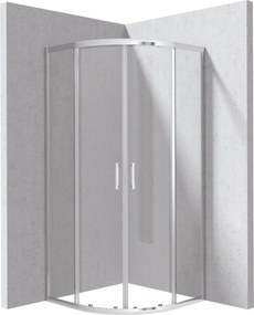 Deante Štvrťkruhový sprchový kút Funkia 80x80 cm - KYP 0088P, chróm - bez vaničky