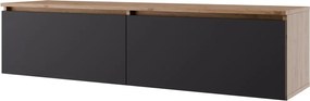 Závesná TV skrinka Asko Living, 135 cm, dub artisan/antracit