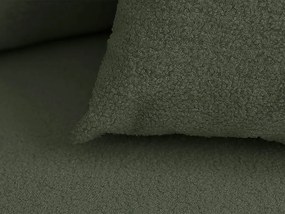 Rozkladacia obojstranná sedacia súprava do L SMART BOUCLE 232x143 cm, tmavozelená