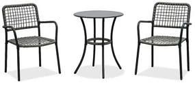 Autronic Záhradný set 1+2, kov, polyratan, sivá, AZ-L1103 GREY