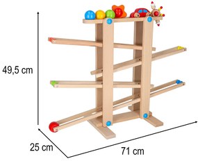 Drevená Montessori guľôčková dráha XXL KIK