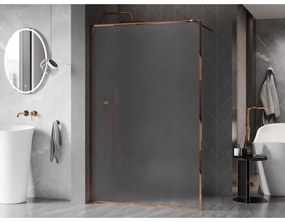 Mexen Kioto-XF, sprchová zástena s rámom 160 x 202 cm, 10mm sklo námraza, profil ružové zlato, 800-160-104-60-30-X