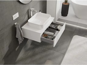 Mexen Orio, kúpeľňová skrinka 70 cm s hornou časťou, 1 zásuvka, biela matná, 91A10-07023-1-BFC01