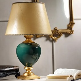 ONLI - Stolná lampa AMADEUS 1xE27/15W/230V 72 cm zelená/zlatá