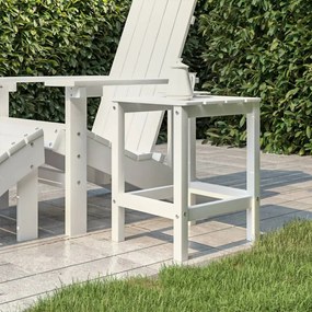 vidaXL Záhradný stôl Adirondack biely 38x38x46 cm HDPE