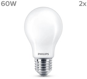 Philips LED žiarovka E27 7W 806lm 2700K matná 2 ks