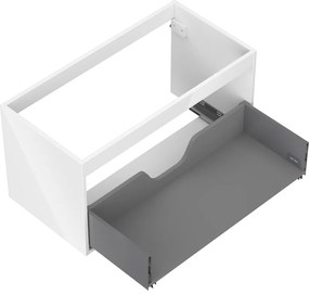 Mexen Box-A, závesná skrinka 90 cm, 1 zásuvka, biela lesklá, 91AX0-0900-470-1-00