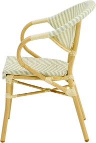 VENUS záhradná stolička s podrúčkami light green