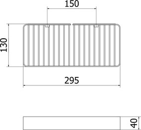 Mexen Evos-L, nástenný kúpeľňový košík, brúsená oceľ, 70A8714-97