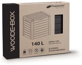 Záhradný box WOODEBOX 140 l - antracit 58,5 cm PRMBWL140-S433