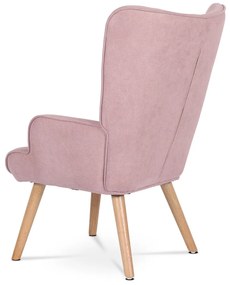 Kreslo s podnožkou PINK2, ružová
