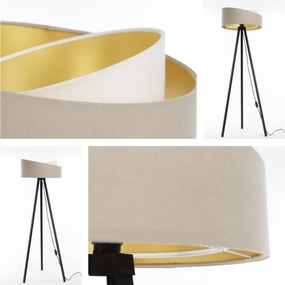 Stojacia lampa GALAXY 1xE27/60W/230V béžová/biela/wenge