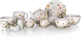 Šálka s tanierikom Lúčne kvety, 240 ml