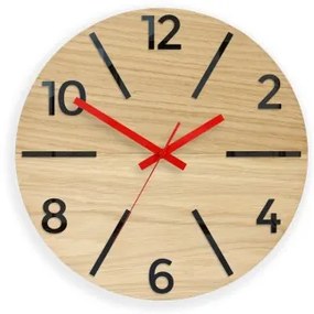 Sammer Moderné dubové nástenné hodiny AKSEL 33 cm AkselwoodBlack