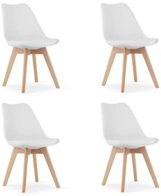 Set 4 stoličiek MARK biele