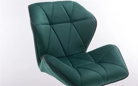 LuxuryForm DESIGN Stolička MILANO MAX VELUR na čiernom kríži - zelená