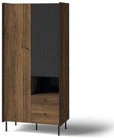 Skriňa Prestigo P1 2d2s Orech War/San Seb/Black Matt