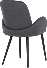 Jedálenská stolička zamatová, sivá DCL-X7129 GREY2