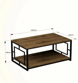 Konferenčný stolík Kelvin Black and Walnut